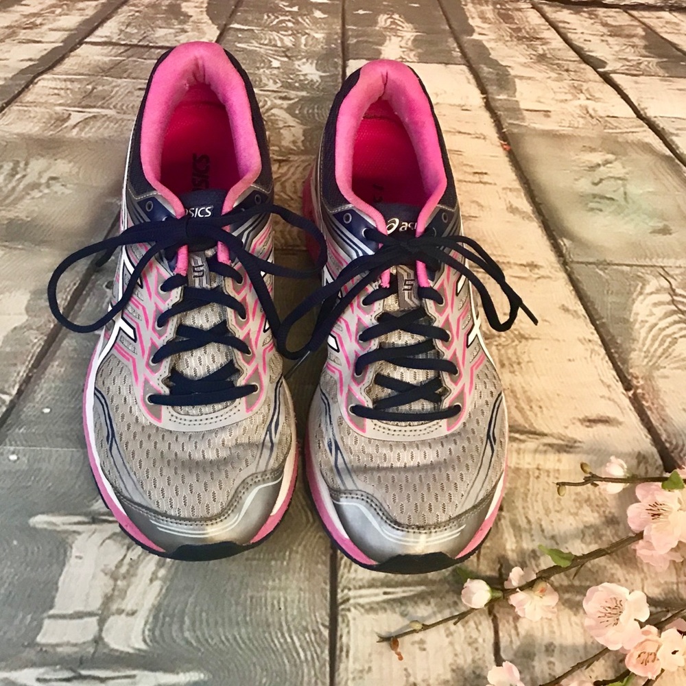 Asics FluidRide Gt-2000 Pink Silver Running Shoes